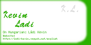 kevin ladi business card
